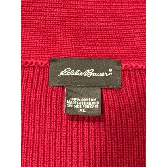 EDDIE BAUER Women's Size XL Full Zip Knit Sweater Jacket Pockets - Picture 7 of 11